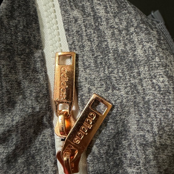 Adidas Gray and Gold Zippered Backpack - Picture 3 of 4